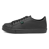 Kickers unisex-child Tovni Lacer Leather School Shoes, Black, 4 UK