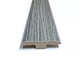 Texas Grey Oak Laminate & Wood Flooring Section Transition Bar MDF Threshold Strip T Bar Profile Door Strip Moulding Oak Trim (1, 900mm (2ft 9"))