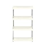 JF HOME BLISS 4 Tier Plastic Shelving Unit Heavy Duty Storage Racking Shelves 80.5cm x 41cm x 22cm Durable Push-Fit Assembly Versatile Storage for Bedroom Living room Bathroom Kitchen Warehouse