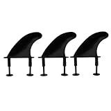 Namvo 3Pcs TPU Soft Top Surf Fins & 6 Fins Screws For Soft Surfboard