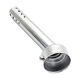 Baceyong Motorcycle Exhaust Silencer, 48mm/1.9inch Universal Adjustable Muffler Silencer Angled Exhaust Insert Baffle End Can Universal