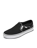 Vans Men's Mn Asher Sneaker, Black Canvas Black White 187, 12 UK