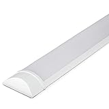 LEDBRITE LED Batten Lights 6500k Daylight, IP20 LED Fluorescent Strip Light Fitting for Ceiling of Home & Office, Workshop & Garage Lighting (4FT)