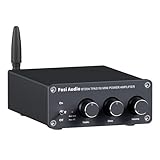 Fosi Audio BT20A Bluetooth Amplifier for Speakers, Mini Stereo 2 Channel Amp Class D, with TPA3116 Chips 100W x 2 and Bass Treble Controls, for Home Audio Outdoor Passive Desktop Bookshelf Speakers