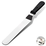 Palette Knife Baking, Cake Palette Knife, Pallet Knife Baking, Cake Spatula, Icing Spatula Baking, Palette Knife Baking, for Cake Decorating Smoothing Icing and Cooking Frosting Pastries (Black)