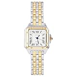 AOOSU Silver Watches Women, Square Watches with Vintage Bracelet, Rectangular Case Roman Dial Vintage Digital Quartz Womens Watch Ladies Casual Dress Watch for Women Girls