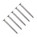 TERF® 25mm X 2.0mm Bright Annular Ringshank Nails 25mm (1 inch) X 2.0mm Annular Ringshank Nail For Soft and Hard Timber Wood Joinery Construction Furniture Craft Decking Fence - Pack of 200