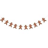 RmKbe Gingerbread Man Christmas Party Bunting Decoration Banner DIY Decorations for Christmas Party Supplies
