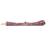 JOINPAYA Adjustable Retro Colorful Pattern Banjo Strap Vintage Style Shoulder Belt for Banjo Musical Instrument Accessory Easy to Install