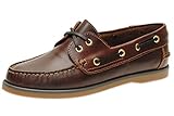 Jim Boomba Boat Shoe - Deck Shoe Classic Style - Mahogany Brown (UK 11.0)