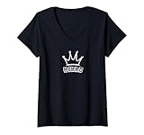 Womens Hobbs Family Name - Cool HOBBS Name and Royal Crown V-Neck T-Shirt