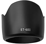ET-60 Lens Hood Shade for Canon EF 75-300mm f/4-5.6 III,EF 75-300mm f/4-5.6 III USM,EF-S 55-250mm f/4-5.6 is II,EF-S 55-250mm f/4-5.6 is(Not for is STM),58mm Lens Hood HUIPUXIANG
