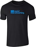 O-LIKE Threads Plain Lazy Social Notworking Black Short Sleeve T-Shirt by XL