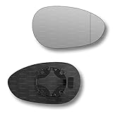 Less4spares Replacement Wing Mirror Glass Right Compatible with Fiat 500 2007-2022 CLIP-ON Driver Off side with Blind Spot