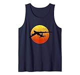 B-52 Stratofortress Silhouette Sunset Bomber Airplane B52 Tank Top