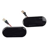Rearview Mirror Turn Flash Lamp 2pcs Dynamic LED Side Marker Turn Signal Lights Indicator Amber Repeater Car Lights For Polo 6N2 For Golf3 4 For Passat 3B 1999.10-2001.09(Dynamic Smoked)