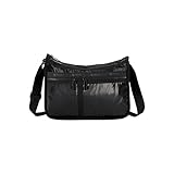 LeSportsac Deluxe Everyday Bag, Black Shine