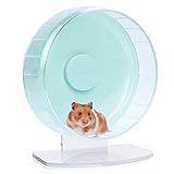 Niteangel Super Silent Hamster Exercise Wheels - Quiet Spinner Hamster Running Wheels with Adjustable Stand for Hedgehog Gerbils Mice Or Other Small Animals (Medium, Mint Green)