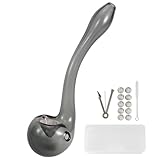 WANNTO Gandalf Glass Smoking Pipe – 17 cm Long Borosilicate Pipe with Extended Stem, Air Hole, Filter Hooks – Includes 3-in-1 Tool, Brush, Screens & Protective Storage Case(Black)