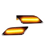 ZSHYTWE Wing Mirror Indicator For Mercedes For Benz C250 C300 C350 C63 For AMG 2012-2014 2pcs Base Sedan Front Led Side Marker Lights Turn Signal Light(Amber)