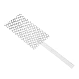 Joyzan Platinized Titanium Anode Mesh, Rhodium Electroplating Jewelry Plating Plater Tool Coating Palladium Mesh Grid with Handle for Electrolysis Electrical Conductivity Gold Silver Ornaments 20x5cm