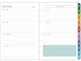 A5 Diary Refill 2026 – Week on 2 Pages, with Monthly Tabs, Notes, Contacts & UK Holidays – Weekly Planner Inserts for 6-Ring Organisers