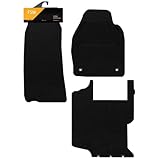 FSW - Fits Taxi Ltc Tx4 2007-2017- Black Carpet - Tailored Mats - Anti Slip Mat - Non Slip Car Floor Mat, Fitted With Clips & Granulated Backing - 3 Piece Set