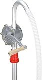 Zerone Oil Barrel Pump, 29L/min Aluminum Alloy Rotary Hand Oil Pump Hand Crank Oil Barrel Pump for Petrol Fuel Garage Hand Drum Barrel Pump Tool