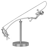 GYTFOG Fisherman Balancing Sculpture, Kinetic Fishing Sculpture, Handcrafted Balance Statue, Decorative Art Piece for Home or Office, Fishings Rod Balances Arts, Fisherman Home Decoration, 22 x 6 cm