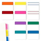 Sticky Index Tabs, 250Pcs Sticky Tabs Page Markers Writable Transparent Book Annotation Tab Large for Reading Index File Folders