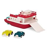 Battat – Wonder Wheels – Pool And Bath Toys For Babies, Toddlers – Floating Toy Boat For Water Play – Recyclable Materials – Ferry Boat – 1 year +, Red / White