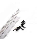 ArtisanShow 600mm 45 Type T-tracks with Movable/Fixed Scale Aluminum Alloy T-tracks Slot with Left/Right Type Accurate Miter Track Stop Table Saw Accessories for Woodworking DIY Tools (Movable Scale)