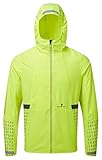 RONHILL Running, Men's Tech Reflect Jacket, FlYel/Charcoal/Rflct, XL