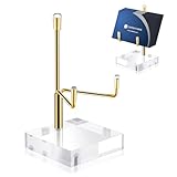 YUXIANLB Crystal Display Stand Adjustable Metal Arm Display Stand Rock Displays Easel Holder with Acrylic Base Clear Plate Stands for Displaying Geodes Rock Mineral Agate Coral Seashell Collectibles