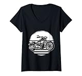 Womens Scrambler Motorcycle Motorbike scrambler custom V-Neck T-Shirt