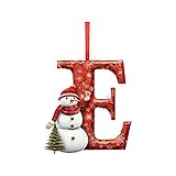 Christmas Decoration Christmas Decorations Tree Decorations A To Z Letter Decorative Xmas Pendant Personalized Diy Baubles Snowman Letter Hanging Ornament
