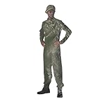 Body Pleasure Airpower Jumpsuit - Military Green Jumpsuit with Matching Cap - Large