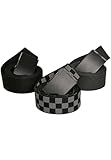Urban Classics Unisex Trio Belt, Gry Blk/Blk+blk/Blk+cha/Blk, L-XL UK
