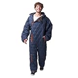 Selk'bag Pro Wearable Sleeping Bag I Outdoor and Indoor Sleeping Bag for Camping, RV Trips, Travelling, Hammocks, Backpacking, Lounging (Navy Blue, Medium)