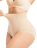 SHAPEMAX Shapewear for Women Tummy Control Knickers Body Shaper Pants High Waisted Comfort Butt Lifter Slimming Seamless Underwear Beige L