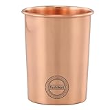 Fashnkart Pure Copper Glasses Drinking Water Ayurvedic Health Pure Tumblers Copper Cups 10.14 Oz 300 Ml (Plain)