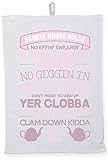 Hippowarehouse Scouse house rules Tea Towel Eco Printed Dish Cloth Kitchen accessory 50cmx70cm 100% Cotton