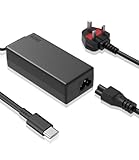 Niniber 65W USB C Laptop Charger,Compatible with Lenovo Type C AC Adapter,Power Supply Charger for ThinkPad T14 T15 T480 T480S T490 T490S T580 T590 E490 Chromebook 100e 300e S330 Yoga 720 910 920,UK