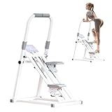 Stair Stepper, Ultra-Stable Base with four square iron tubes, 3 Adjustable incline and height modes, Foldable Stair Stepper with LCD display & Phone Holder, Vertical Climber, for Home Gym Exercise