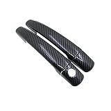 Chrome Carbon Fiber Door Handle Cover Trim for Peugeot 208 2012 2013 2014 2015 2016 2017 2018 2019(2)(1)