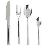Russell Hobbs COMBO-9343 72 Piece Cutlery Set – Vermont Stainless Steel Flatware for 18 People, Knife & Fork Silverware, Dishwasher Safe Knives Forks Spoons, Mirror Polish Finish, Home/Restaurant