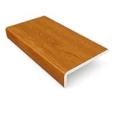 Windows4you Golden Oak uPVC Capping Board 250mm x 1.5m x 9mm – Extra-Wide Woodgrain Fascia Soffit Cover Trim – 1, 2 or 4 Pack – Durable Timber-Effect Cladding (1 Pack)