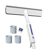 Double Sided Spray Squeegee for Glass Cleaner with Extendable Pole 1.45M Telescopic for Streak-Free Cleaning Microfiber Pads Dual Scraping Bars for Mirrors Shower Screens Windows Indoor Outdoor
