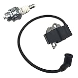 Realman 11404001303 11401305B Ignition Coil Module Replacement with BM6A Spark Plug for Stihl Gas/Petrol Powered Chainsaw MS311 MS391 MS311Z MS391 2-Mix MS391Z