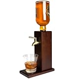 Countertop Liquor Dispenser for Home Bar – Whiskey Dispenser with Food-Safe All-Metal Valve – Whiskey Decanter Optics for Spirits for a Classy Presentation, Whisky Gift Set by Ash Harbor